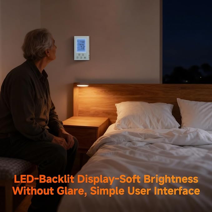 7-Day Programmable Thermostat for House Radiant Underfloor Heating, Home Floor - Image 6
