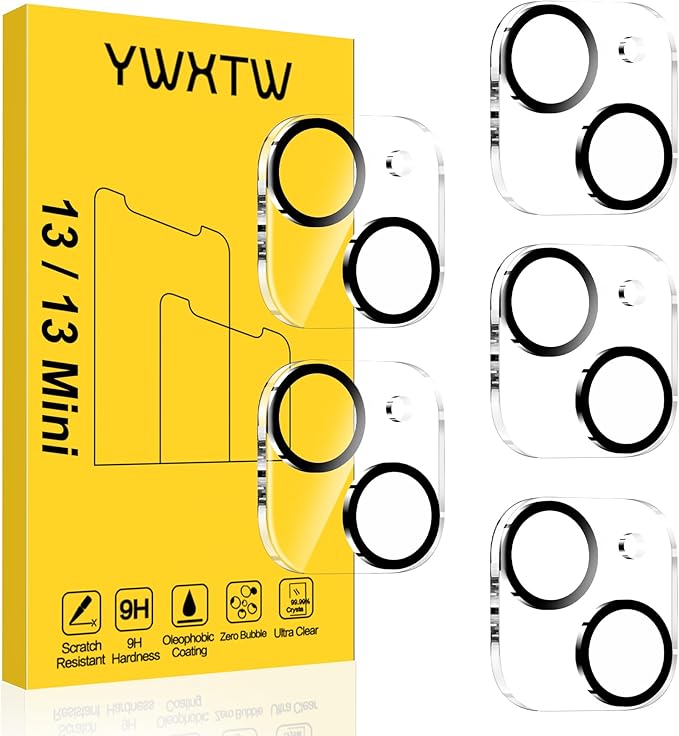 YWXTW [5 Pack Designed for iPhone 13 Camera Lens Protector, for iPhone 13 Mini by YWXTW