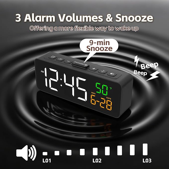 Netzu 3-in-1 Digital Clocks for Living Room - Image 8