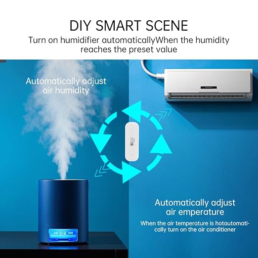 Smart Temperature Humidity Sensor, Tuya WiFi Hygrometer Indoor Monitor - Image 2