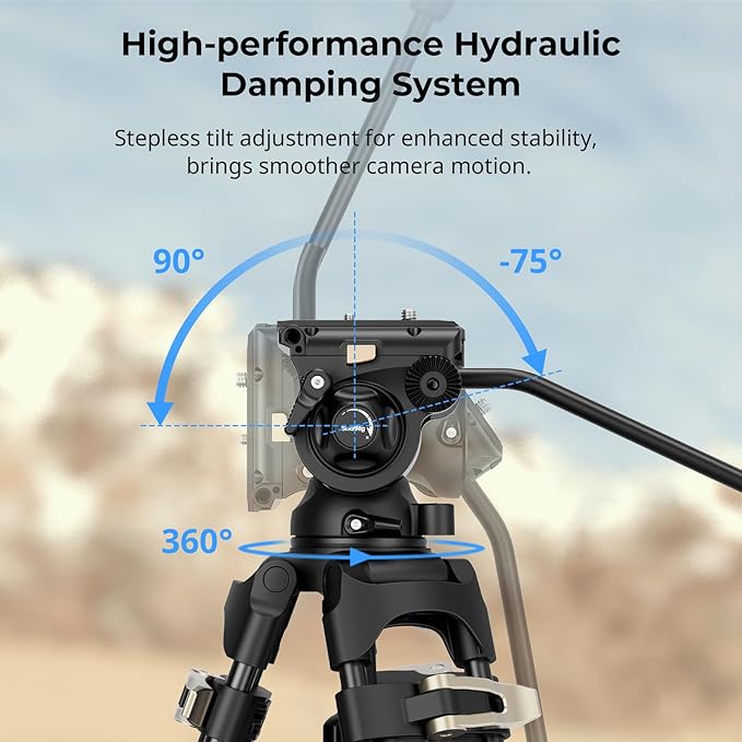 SmallRig AD-01S Video Tripod, Dual-Mode Quick Release Plate, Load up to 13.2lb - Image 2