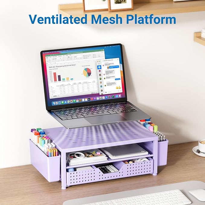 OPNICE Laptop Stand for Desk Organizer, Computer Monitor Stand Riser - Image 3