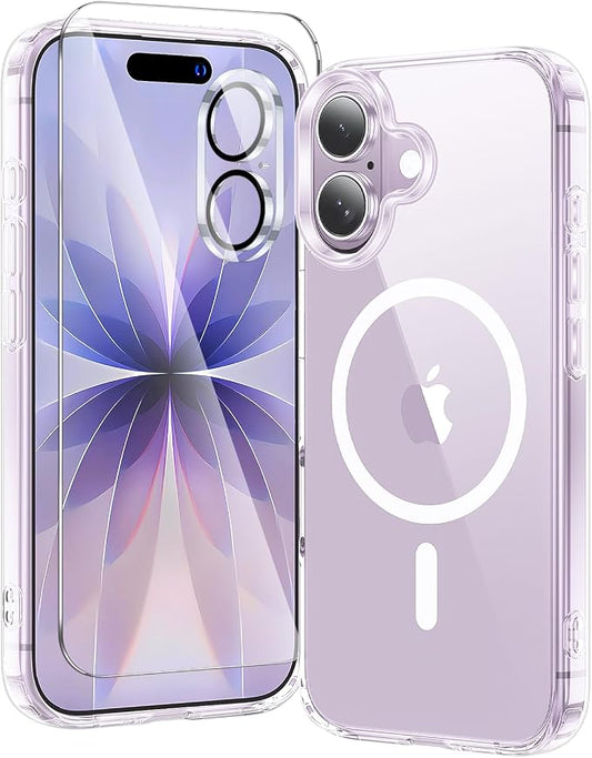 toushion 3 in 1 for iPhone 17 Case Clear, Fits MagSafe, Not Yellowing, Screen by Unknown