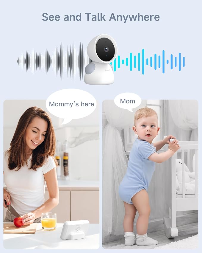 ARENTI Baby Monitor, 2K/3MP WiFi 6 Camera and Audio, 5-inch Wireless Screen - Image 6