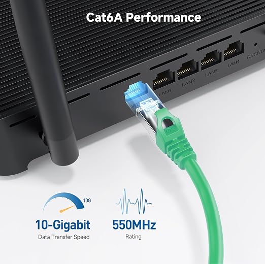Cable Matters 10Gbps Snagless Long Shielded Cat 6A Ethernet Cable - 200ft - Image 4