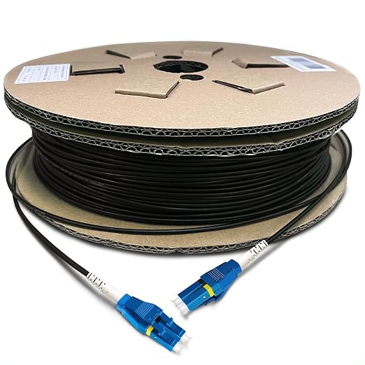 500 Feet Uniboot LC to LC Outdoor Armored Fiber Patch Cable, Low Friction by Bangun