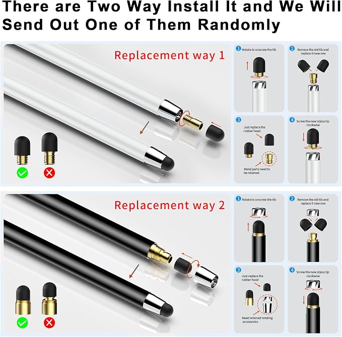 10 PCS Stylus, Stylus Pen for Touchscreen, Stylus 2-in-1 High Sensitivity & - Image 5