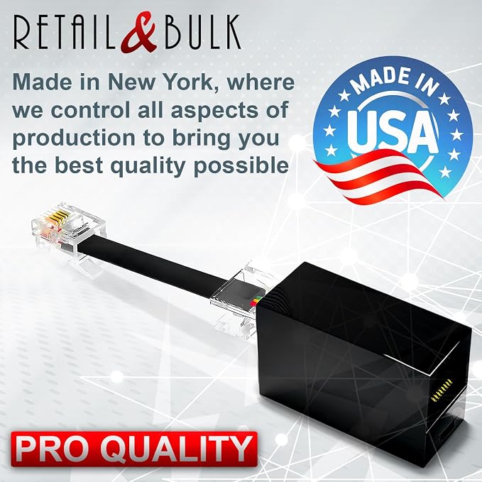 2-Pack Phone Line to Ethernet Adapter – RJ45 Female to RJ11 Male - Image 6