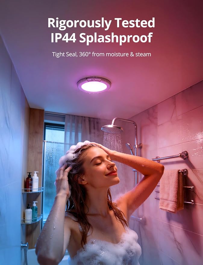 Bojim Rechargeable RGB Waterproof Shower Ceiling Light - Image 5