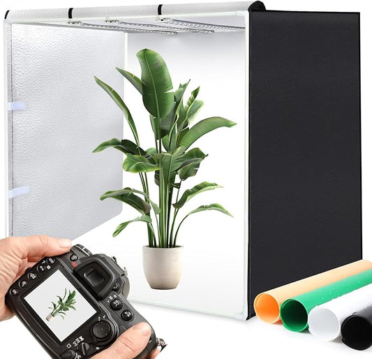 PULUZ 32"x32" Large Photo Studio Light Box, 90W 14000LM High CRI95+ Lighting by PULUZ