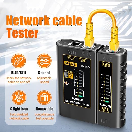 Network Cable Tester for RJ45 RJ11 RJ12 Port Network Ethernet Wire Test - Image 2