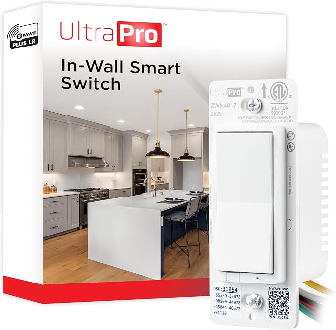 UltraPro Z-Wave Plus Long Range in-Wall Smart Light Switch by UltraPro