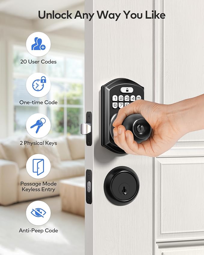 TEEHO TE003 Keyless Entry Keypad Door Lock - Image 3