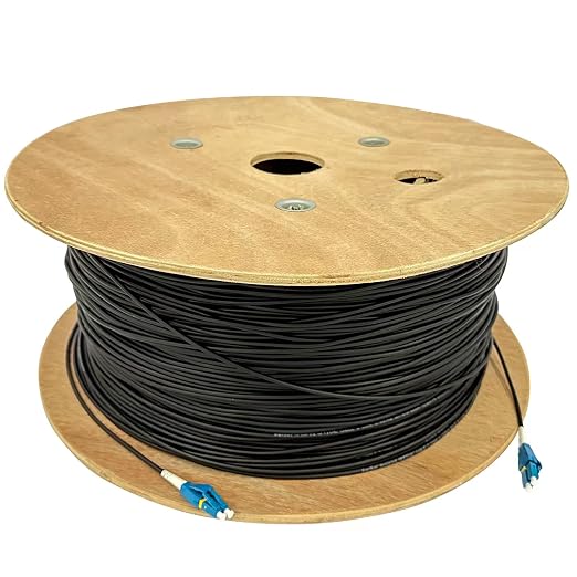 800 Meters Uniboot LC to LC Outdoor Armored Fiber Patch Cable, Low Friction by Bangun