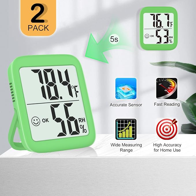 Antonki 2 Pack Room Thermometer - Image 6