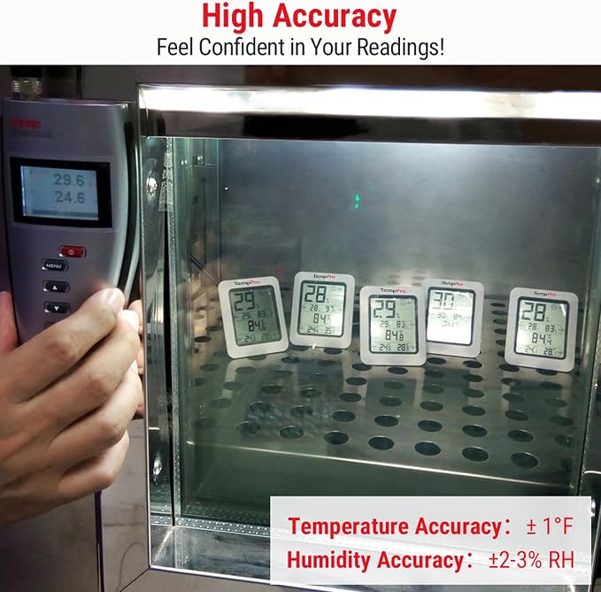 TempPro TP50 2 Pieces Digital Hygrometer Indoor Thermometer Room Thermometer - Image 5