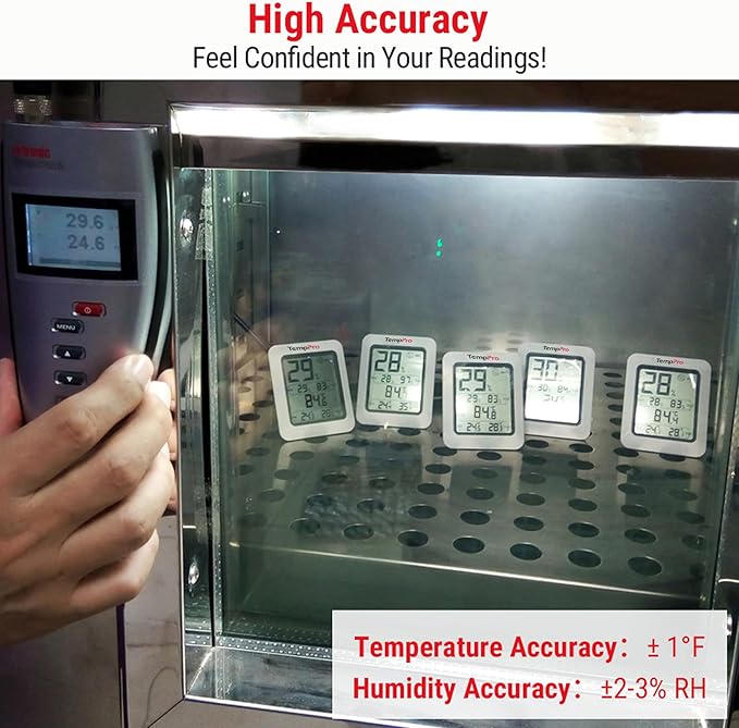 TempPro TP50 Digital Hygrometer Indoor Thermometer Room Thermometer and - Image 5