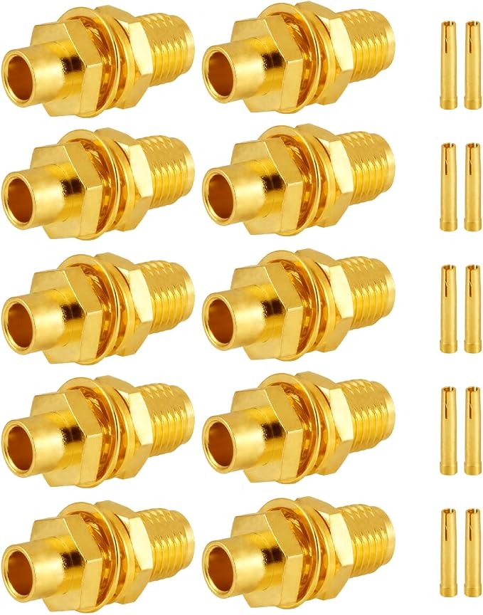 10 PCS SMA Connectors SMA Female Bulkhead Solder Connector - Image 4