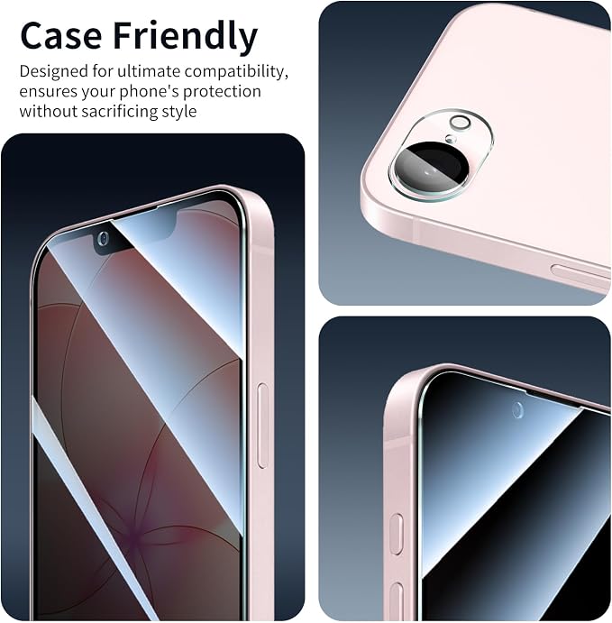 3+3-Pack, Privacy Screen Protector and Camera Lens Protector - Image 8