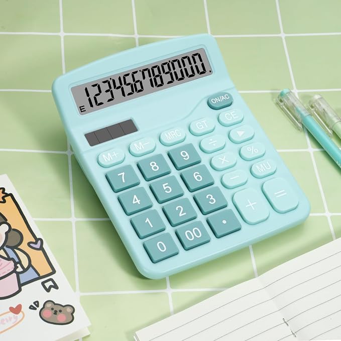 Cute Light Blue Desktop Calculator - Image 2