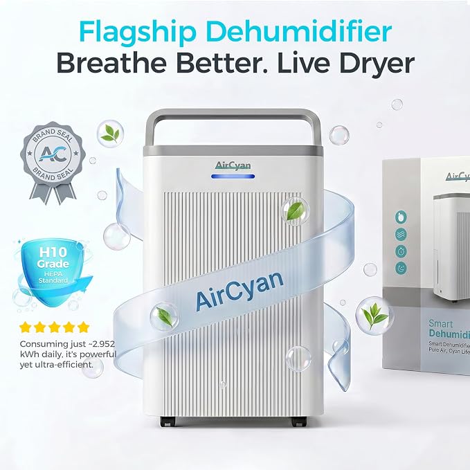 1500 Sq.Ft Dehumidifier, Max 32 Pint Quiet Dehumidifier - Image 5