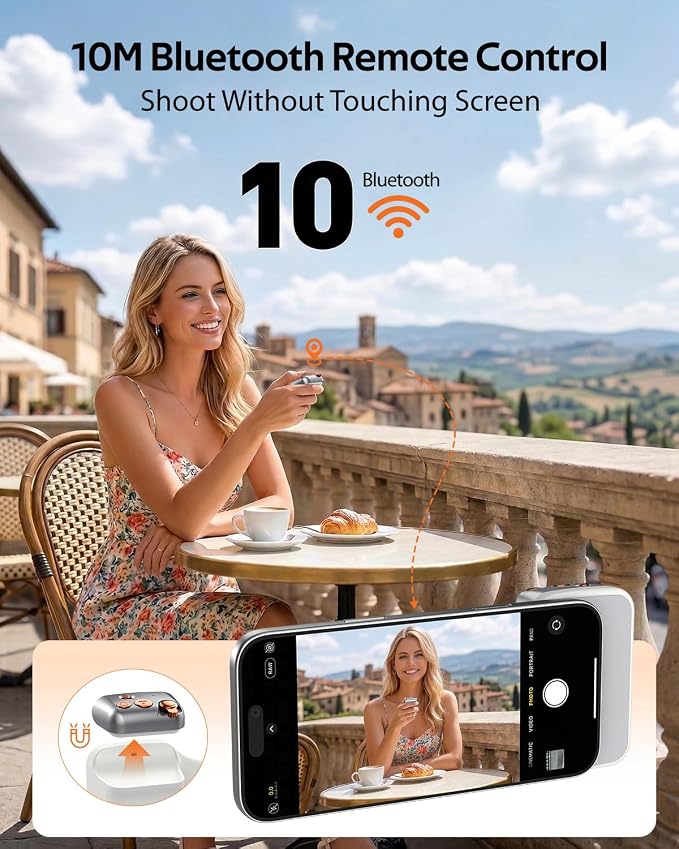 Magnetic Phone Camera Grip, Phone Selfie Grip + Selfie Light - Image 3