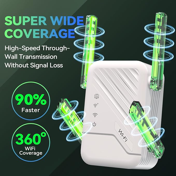 2026 Best WiFi Extender Signal Booster, Internet Extender Covers Up to 13389 - Image 3