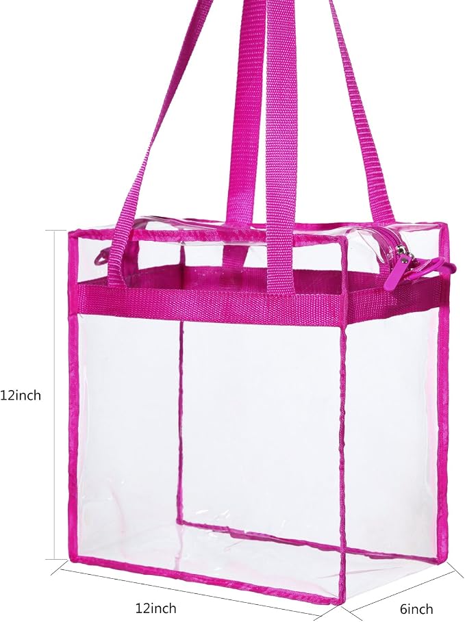 BAGAIL Clear Bags 12x6x12 Stadium Approved Clear Tote Bag - Image 3