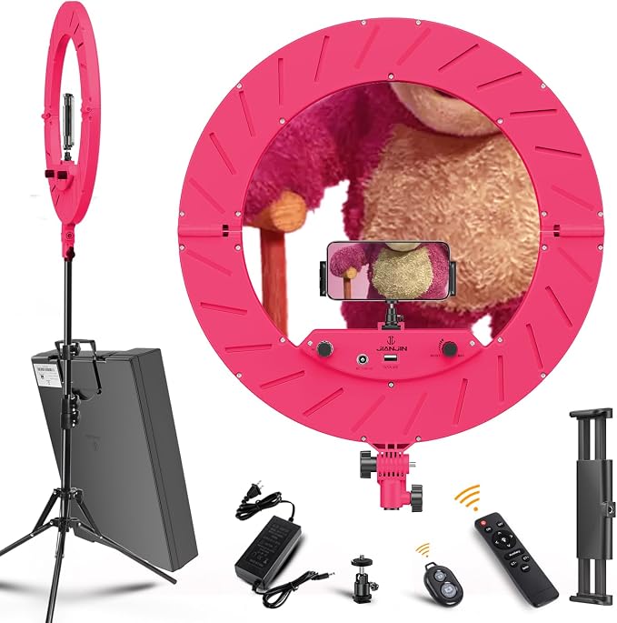 Ring Light 18 INCH Kit, 55W6700k Dimmable LED Light, Tripod Stand, Remote by JJJINAJIN18RINGLIGHT