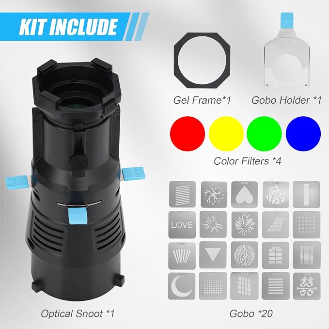 Bowens Mount Spotlight Conical Optical Snoot kit, Photography Lighting Accessory - Image 9