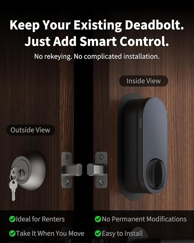 Aqara Smart Retrofit Lock U200 Upgraded Version, Fingerprint Keyless Entry Door - Image 7