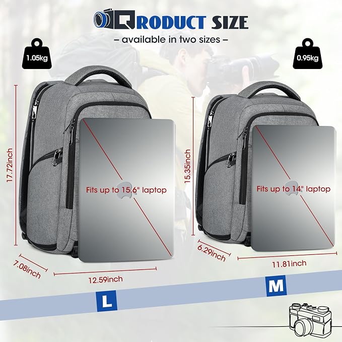 Camera Backpack Camera Bag for Photographers DSLR SLR Mirrorless Camera Cases - Image 9