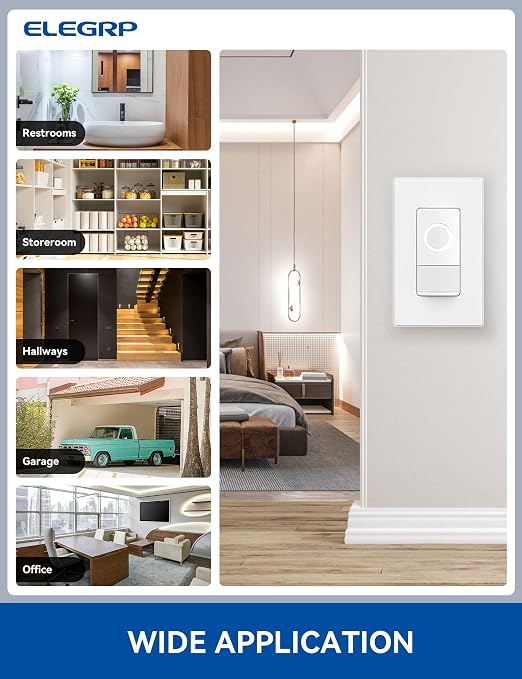 ELEGRP Smart Motion Sensor Switch, 2.4GHz Wi-Fi 3 Way Light Switch Compatible - Image 8
