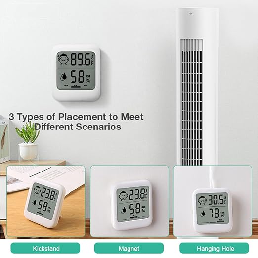 HATUSOKU Pack of 2 Digital Thermometer and Hygrometer - Image 3