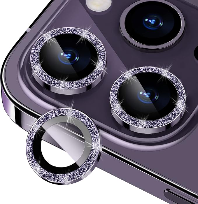 for iPhone 14 Pro/14 Pro Max Camera Lens Protector Bling, 9H Hardness by Xfilm
