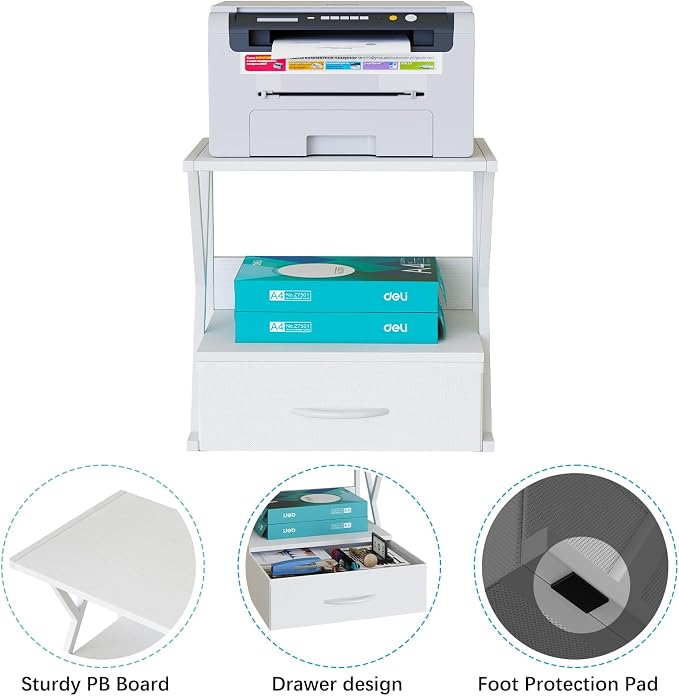 aboxoo Printer Stand for Desk - Image 2