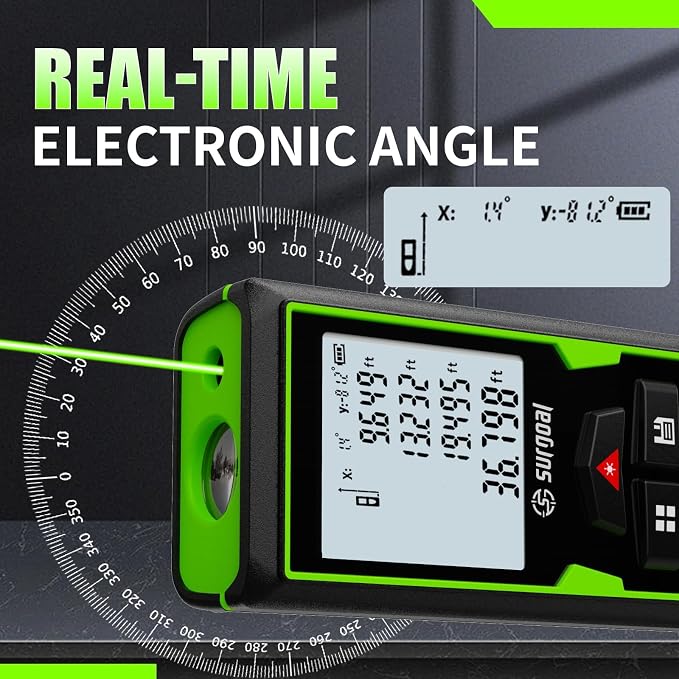 Mini Green Laser Distance Meter 262Ft – Rechargeable Digital Measuring Tool - Image 3