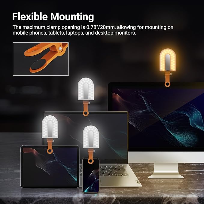 NEEWER GM66 Clip on Selfie Light - Image 2