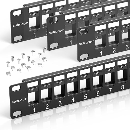 Sokqovt 24 Port Blank Keystone Patch Panel by Unknown