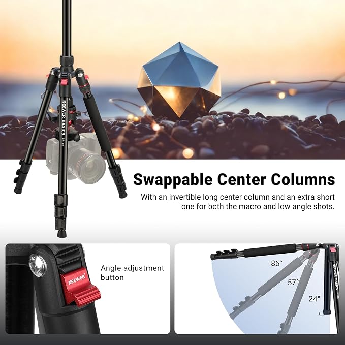 NEEWER Basics 72" / 182 cm Travel Tripod Monopod - Image 4