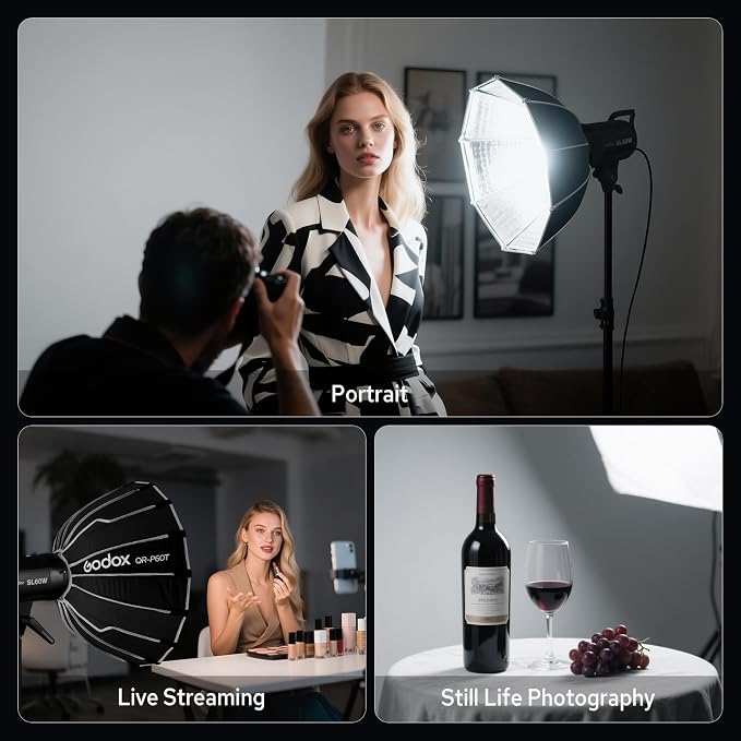 Godox SL60W LED Video Light, 60W 5600K Daylight LED Continuous Light SL-60W - Image 7
