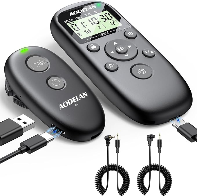AODELAN Rechargeable Camera Timer Intervalometer Remote Control by AODELAN