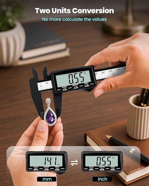 HARDELL Digital Caliper, Rechargeable Plastic Caliper - Image 5