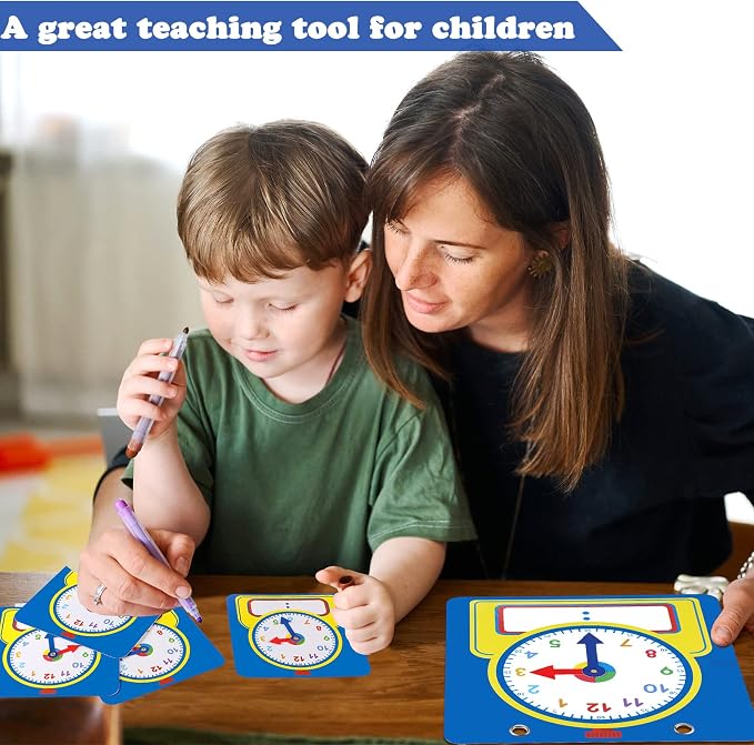 Junkin 25 Pcs Teaching Clock Kit, Learning Clocks - Image 6