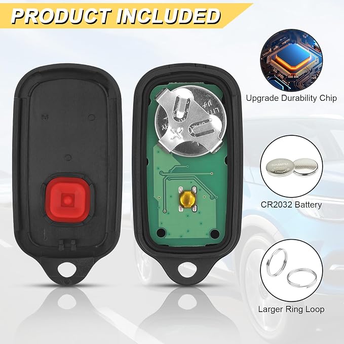 Vurkcy Key Fob Replacement for 2002-2006 Toyota Camry/ 03-08 Matrix/ 99-03 - Image 5