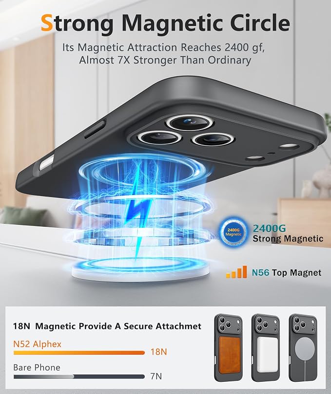 FNTCASE for iPhone 17 Pro Case: Integrated Silicone Phone Cases - Image 3