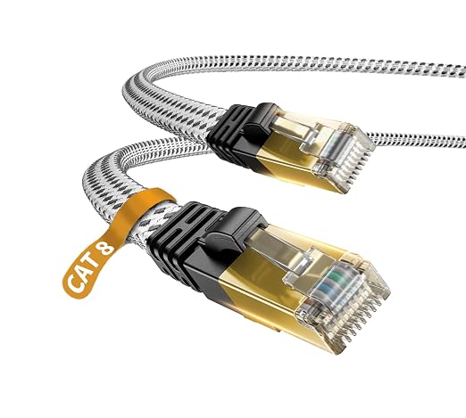 DanYee Cat 8 Ethernet Cable, Nylon CAT8 High Speed Professional Gold Plated by DanYee