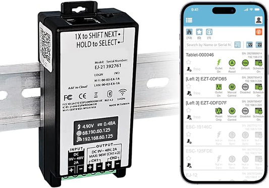 ezOutlet Industrial DIN Rail Mount Power Auto Reboot, Automatically Restarts by Unknown