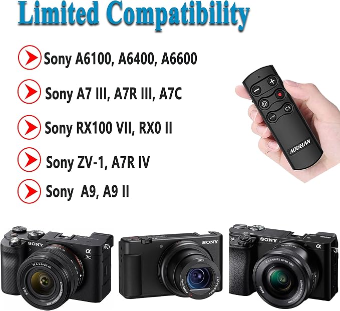 AODELAN for Sony Remote Shutter Release ZV-1, A7 III, RX100 VII, A7R III - Image 4