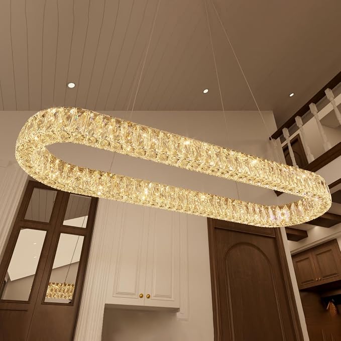 HAIXIANG LED Long Chandeliers for Dining Table Modern Chandelier Dimmable - Image 4